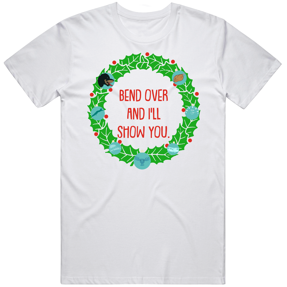 I'll Show You National Lampoons Christmas Vacation Quote Wreath Unisex Soft Cotton Tee T Shirt