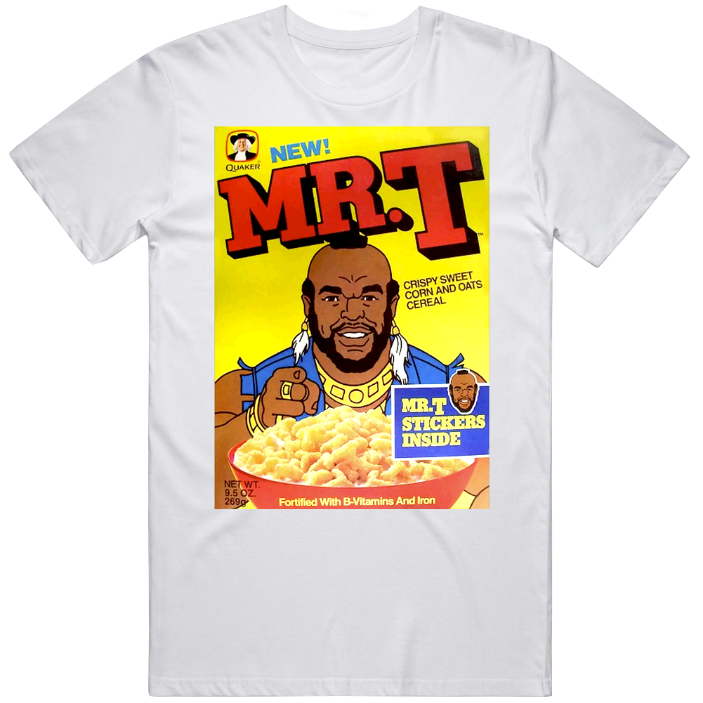 Mr T Box Greatest Cereal Of All Time Breakfast Fan Foodie Unisex Soft Cotton Tee T Shirt Mr T Box Greatest Cereal Of All Time Breakfast Fan Foodie Unisex Soft Cotton Tee T Shirt