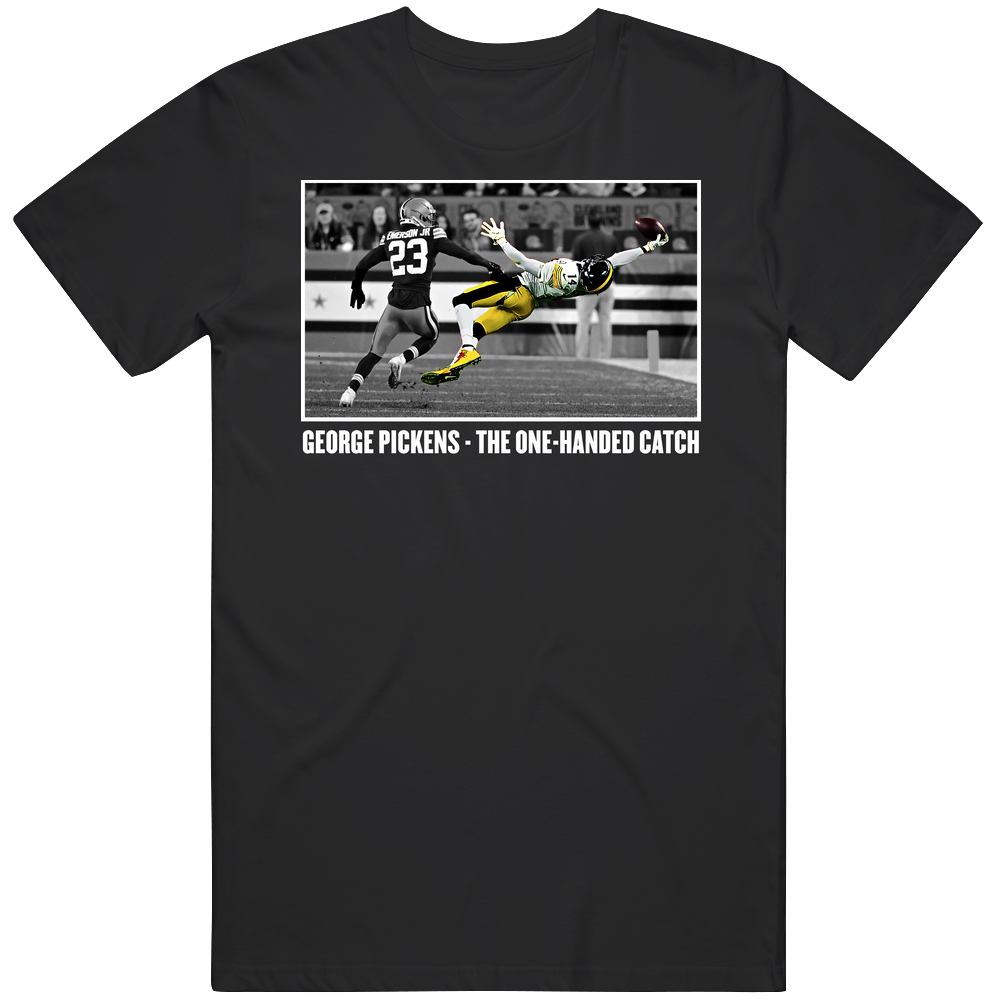 George Pickens One Handed Catch Black Unisex Soft Cotton Tee T Shirt