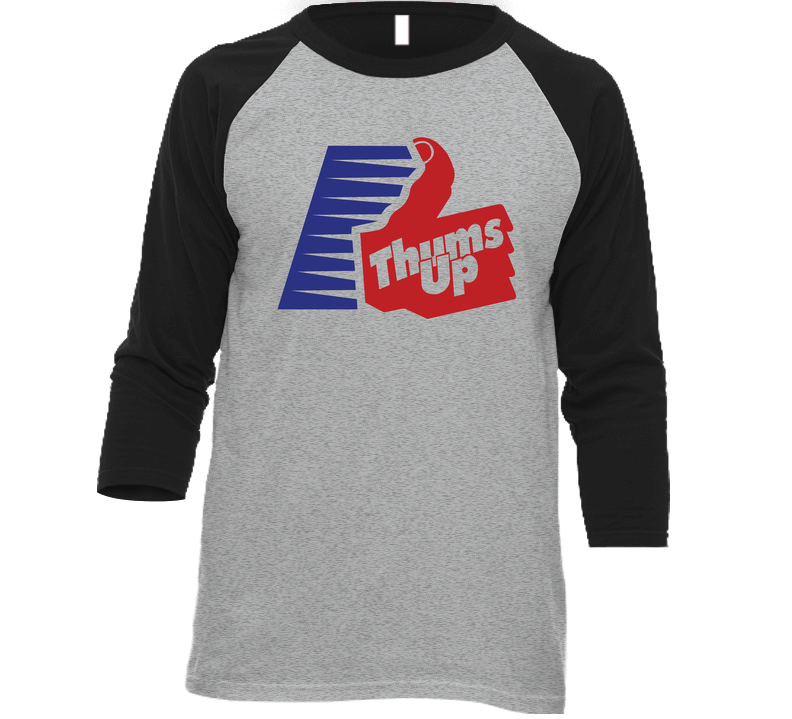 Thums Up Cola Popular Soda India Raglan Unisex Soft Cotton Tee Raglan 3/4 Sleeve Shirt Thums Up Cola Popular Soda India Raglan Unisex Soft Cotton Tee Raglan 3/4 Sleeve Shirt