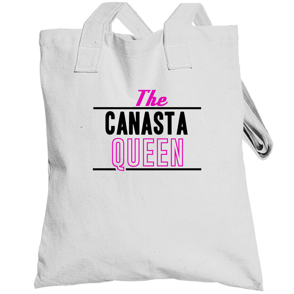 The Canasta Queen Card Games Unisex Soft Cotton Tee Totebag