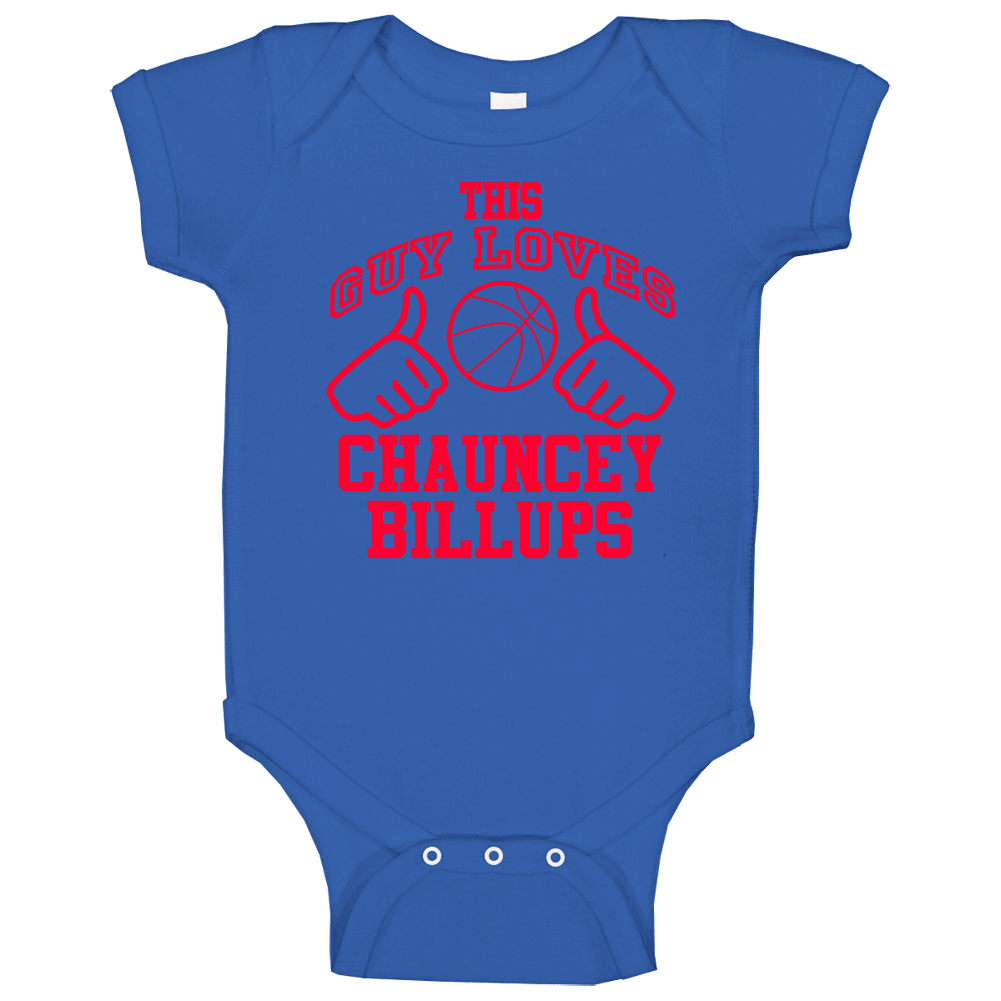 Chauncey Billups This Guy Loves Heart Detroit Basketball Unisex Soft Cotton Tee Baby One Piece