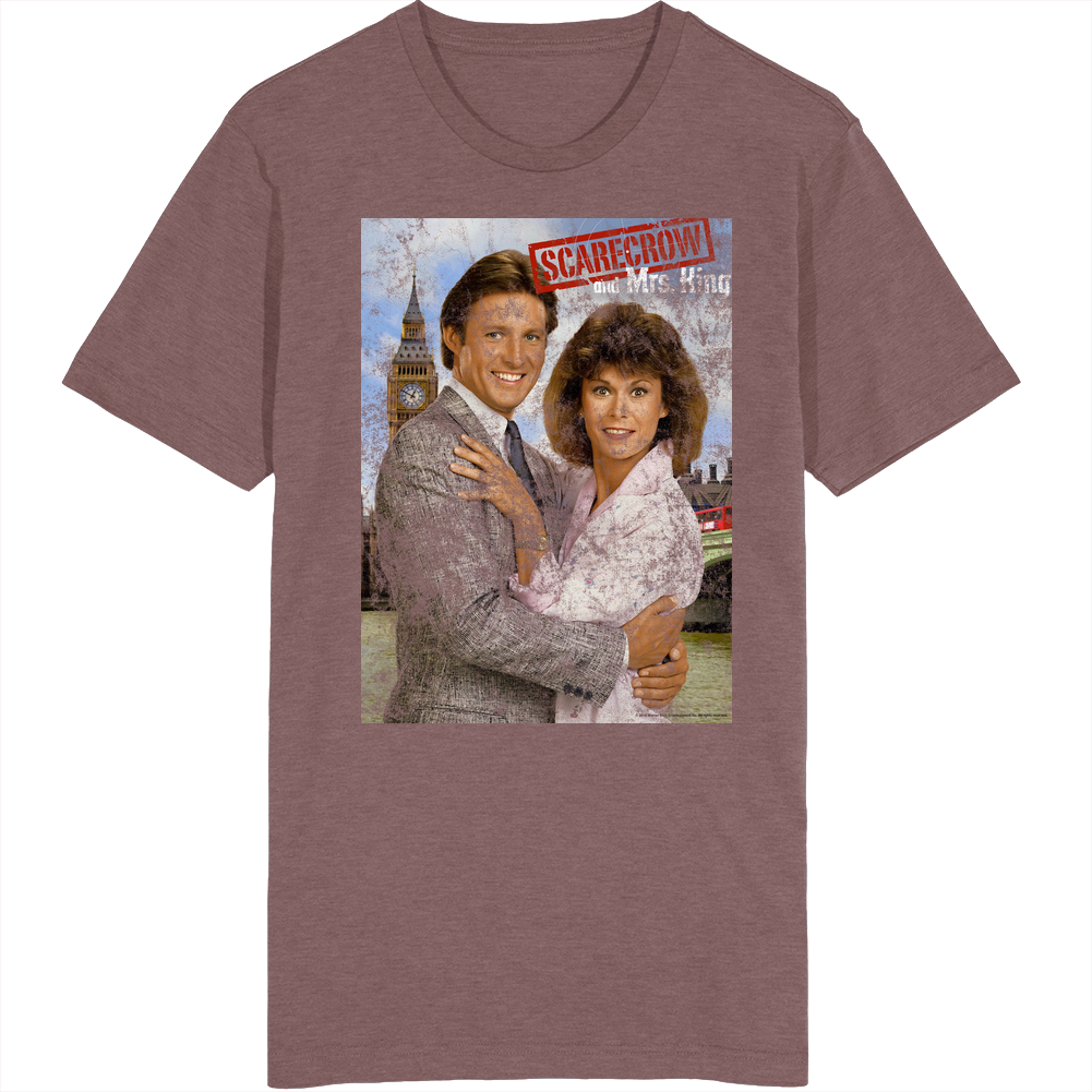 Scarecrow And Mrs. King 80s Tv Series Show Worn Look Vintage Unisex Unisex Soft Cotton Tee T Shirt Scarecrow And Mrs. King 80s Tv Series Show Worn Look Vintage Unisex Unisex Soft Cotton Tee T Shirt