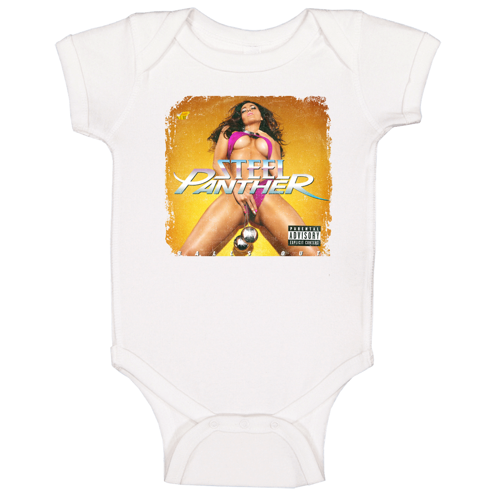 Steel Panther Balls Out Album Heavy Metal Music Band Unisex Soft Cotton Tee Baby One Piece