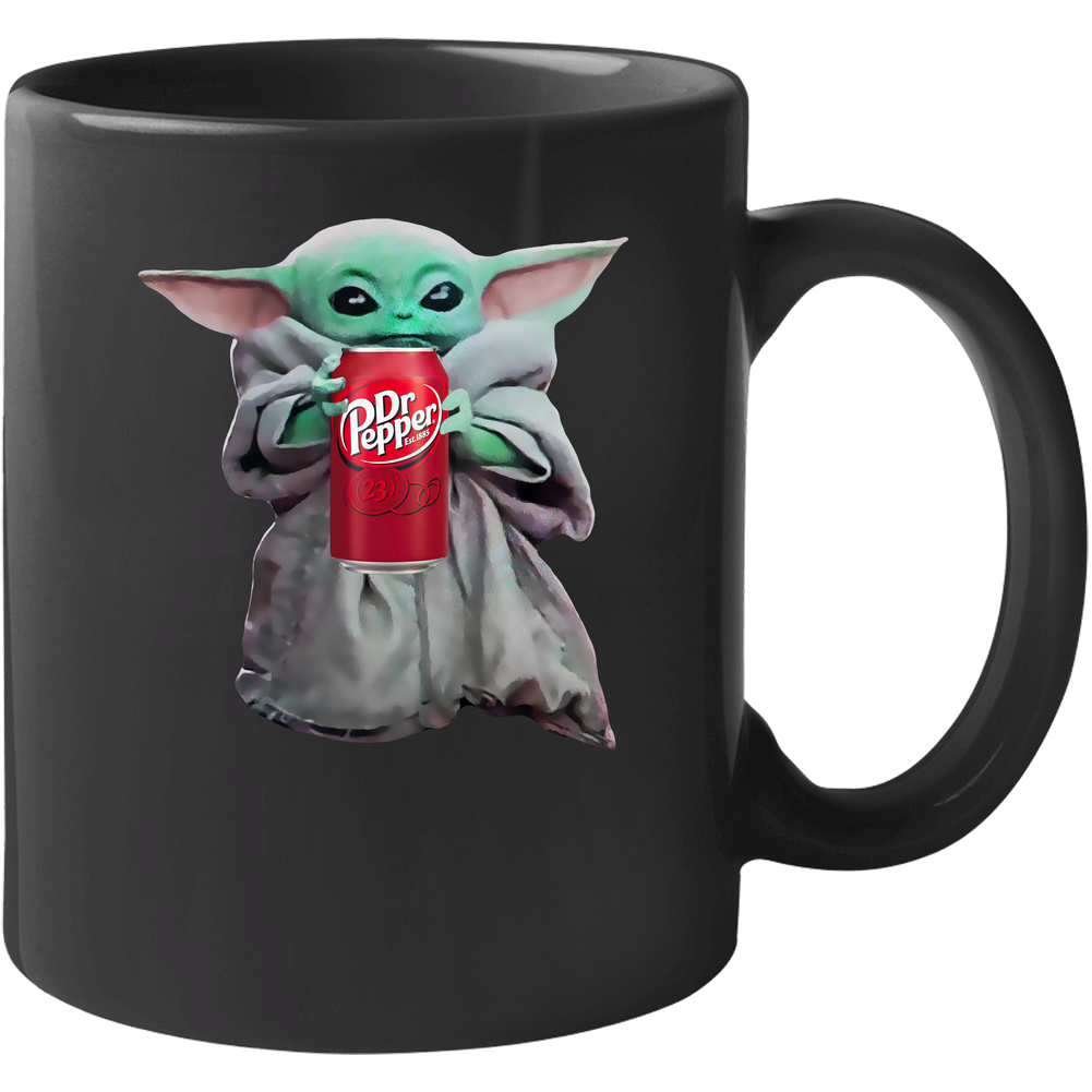 Baby Yoda The Child Mandalorian Dr Pepper Soda Pop Drink Unisex Soft Cotton Tee Mug