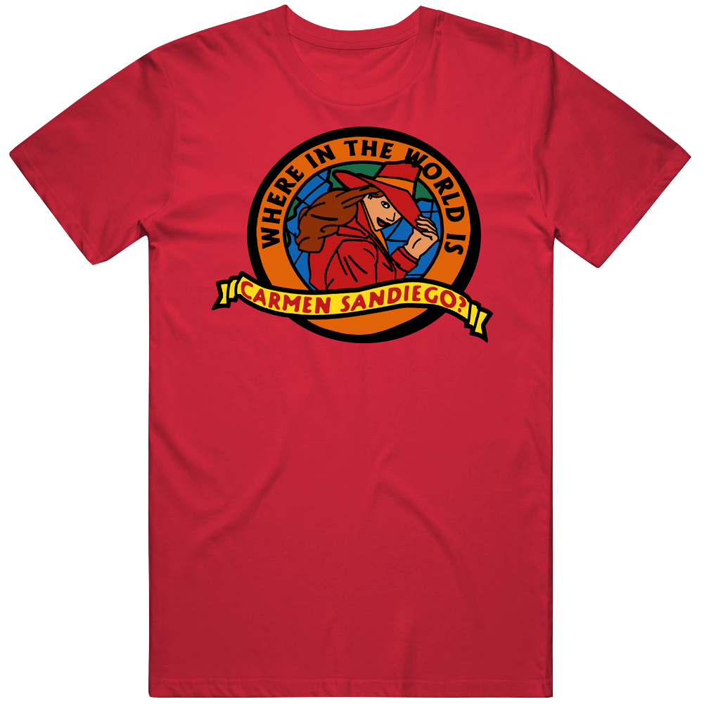 Where In The World Is Carmen San Diego Unisex Soft Cotton Tee T Shirt Where In The World Is Carmen San Diego Unisex Soft Cotton Tee T Shirt