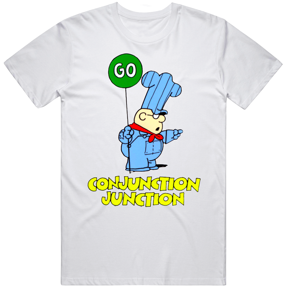 Conjunction Junction Vintage Cartoon Unisex Soft Cotton Tee T Shirt