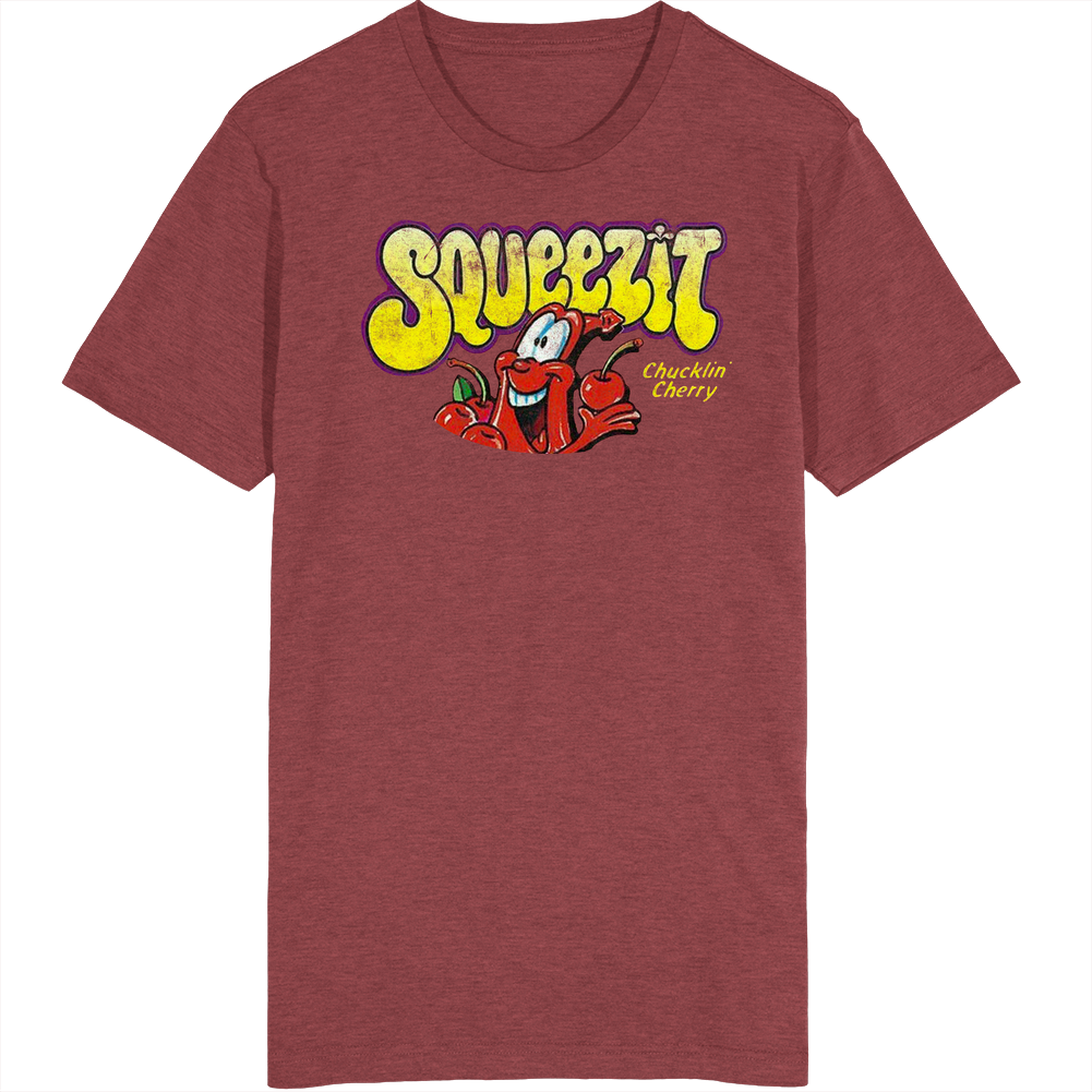 Squeeze It Chuckling Cherry Fruit Drink Vintage Grunge Unisex Soft Cotton Tee T Shirt