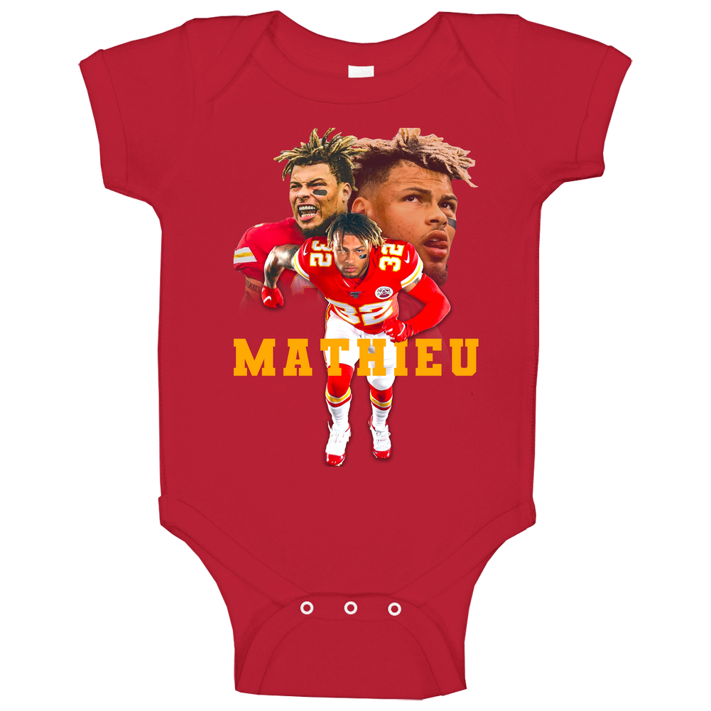 Tyrann Mathieu Kansas City Football Unisex Soft Cotton Tee Baby One Piece Tyrann Mathieu Kansas City Football Unisex Soft Cotton Tee Baby One Piece