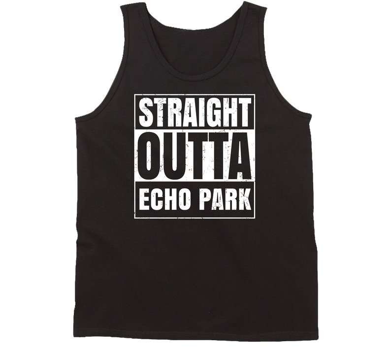 Straight Outta Echo Park City Us Neighbourhood Usa Parody Unisex Soft Cotton Tee Tanktop