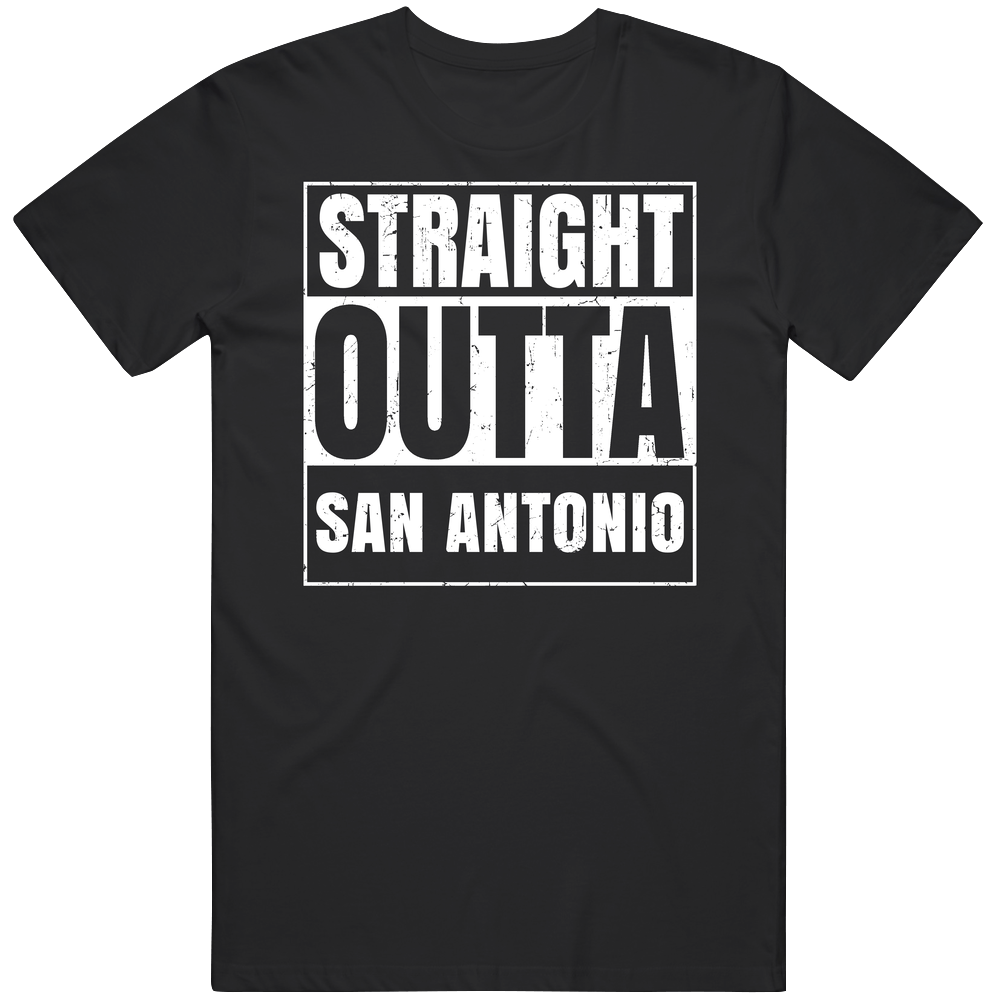 Straight Outta San Antonio Texas Compton Parody Grunge City Unisex Soft Cotton Tee T Shirt