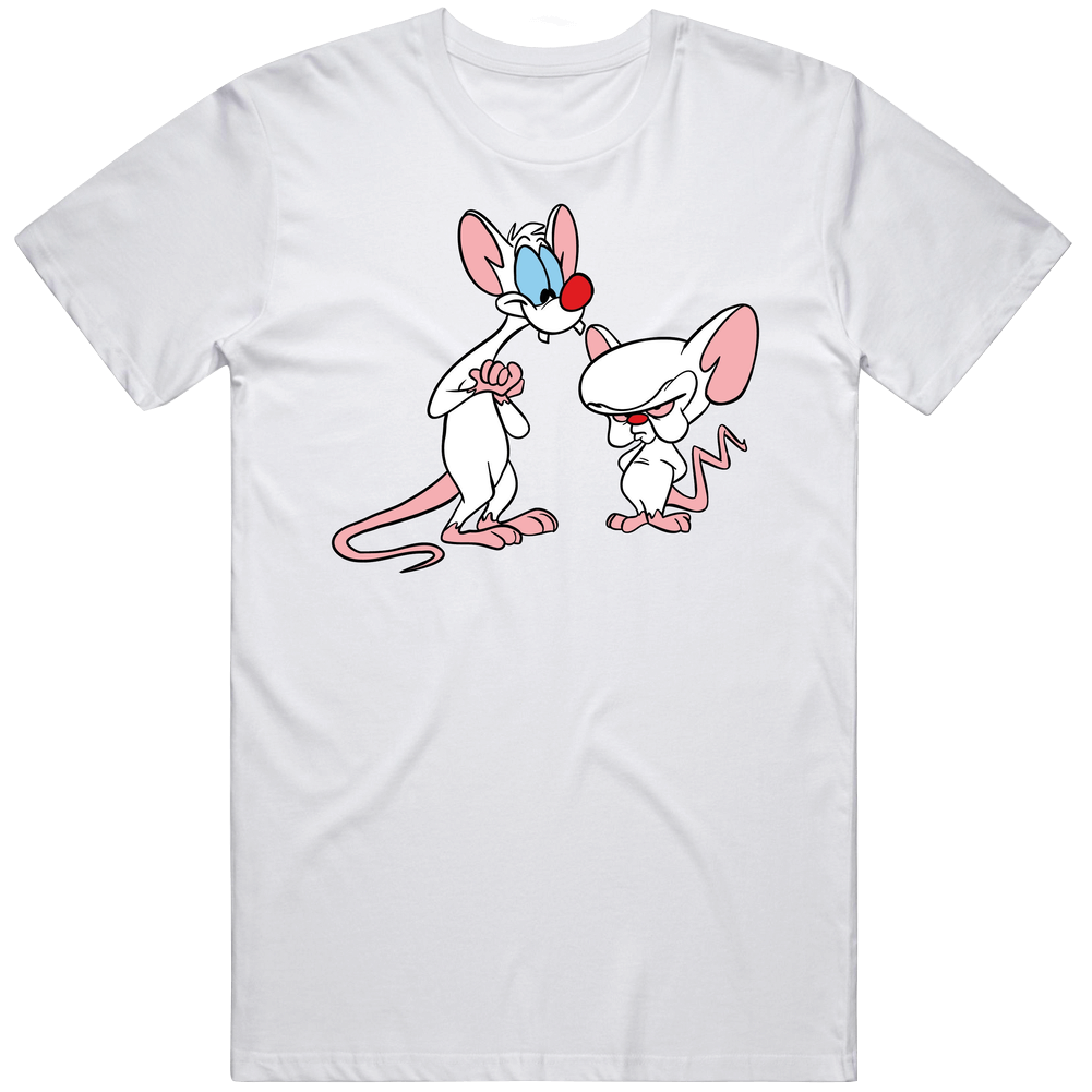 Pinky And The Brain Retro Tv Cartoon Character Fan Unisex Soft Cotton Tee T Shirt