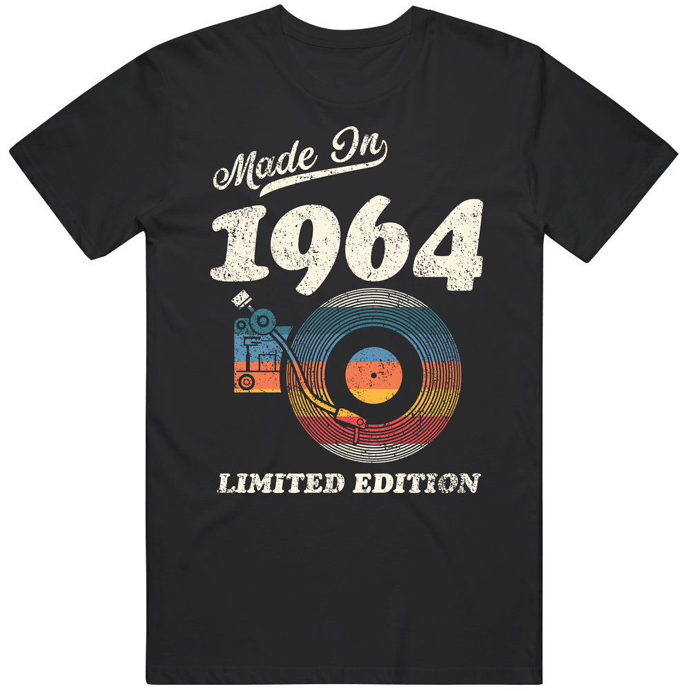 Made In 1964 Limited Edition Unisex Soft Cotton Tee T Shirt