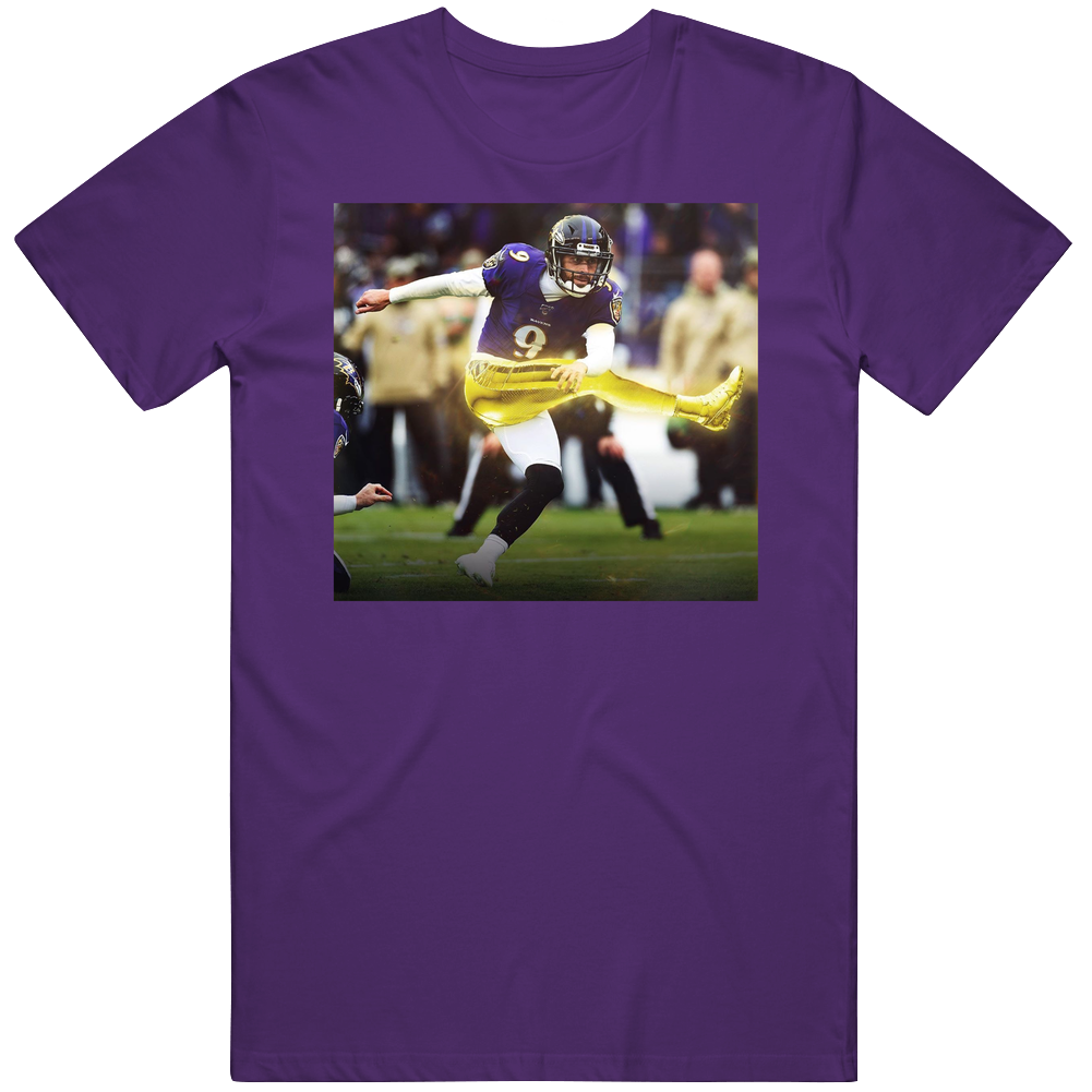 Justin Tucker Golden Leg Placekicker Baltimore Football Fan Unisex Soft Cotton Tee T Shirt