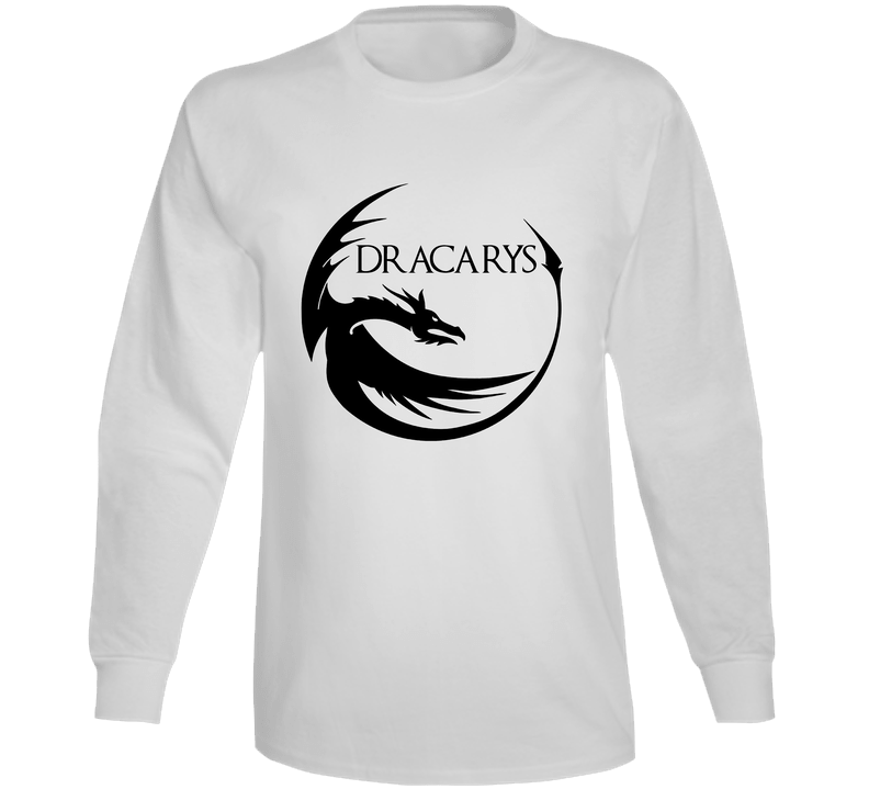 Dracarys Dragon Fire Game Of Thrones Tv Show Fan Unisex Soft Cotton Tee Long Sleeve T Shirt