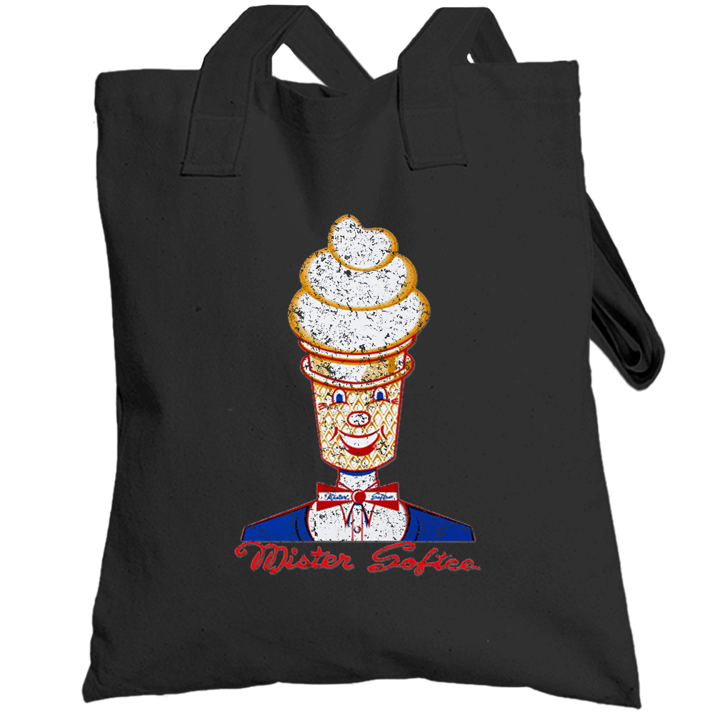 Mister Softee Ice Cream Truck Vintage Soft Serve Fan Unisex Soft Cotton Tee Totebag