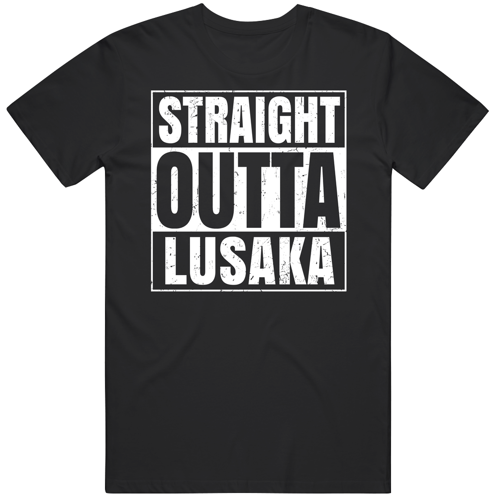 Straight Outta Lusaka Zambia Compton Parody Grunge City Unisex Soft Cotton Tee T Shirt