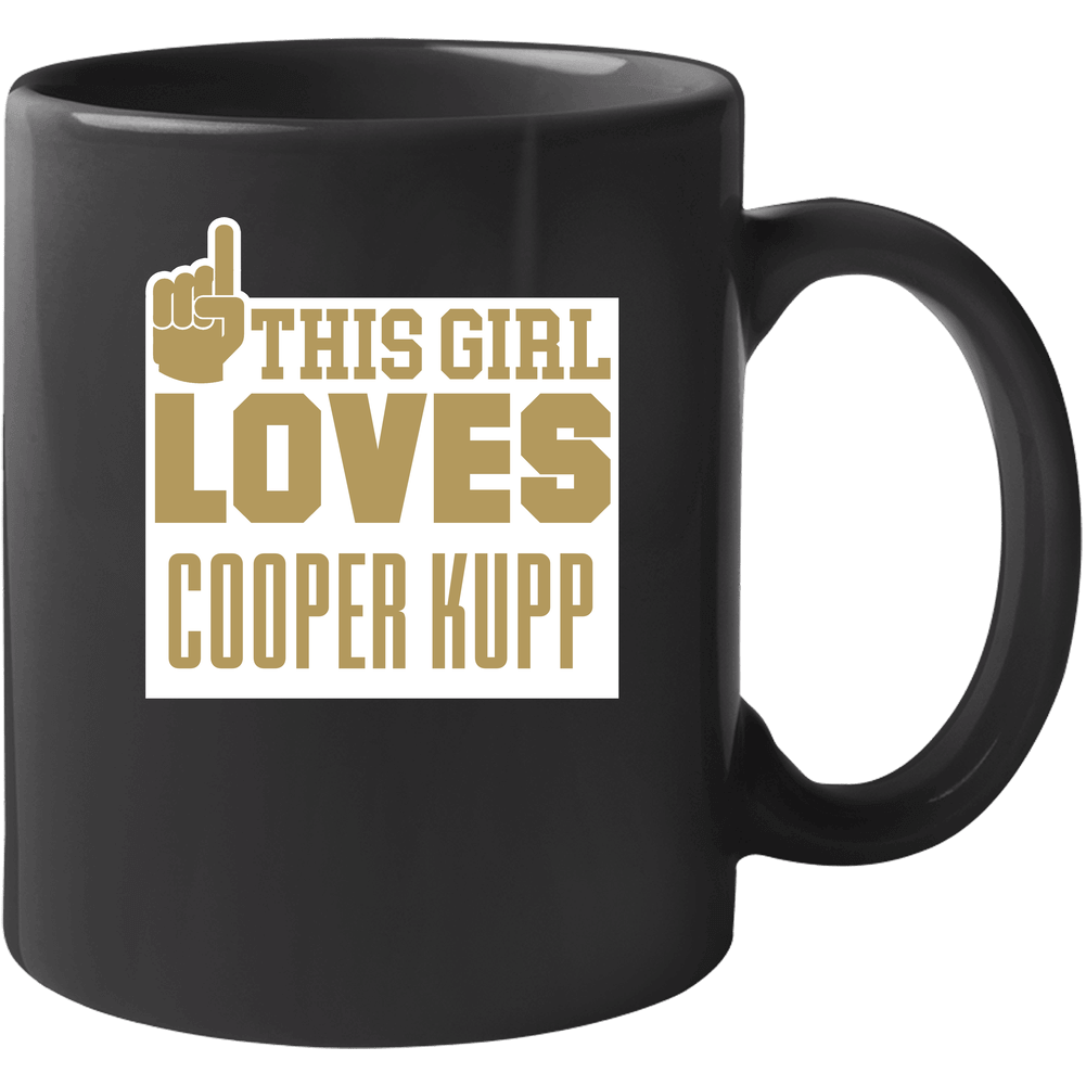 This Girl Loves Cooper Kupp Los Angeles R Football Team Fan Unisex Soft Cotton Tee Mug