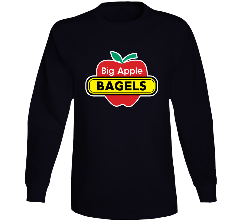 Big Apple Bagels Popular Bakery Bagel Shop Unisex Soft Cotton Tee Long Sleeve T Shirt