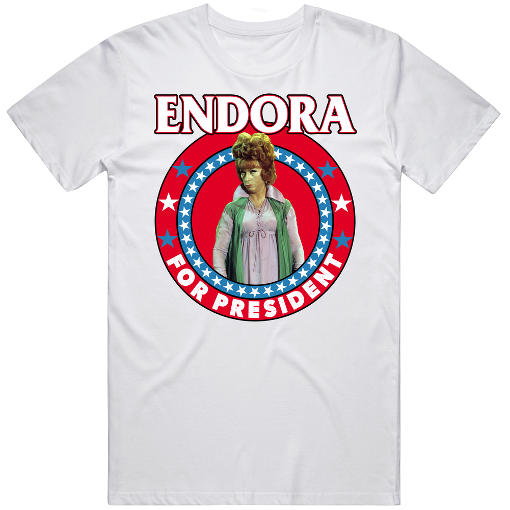 Endora Bewitched For President Tv Show Villain Fan Unisex Soft Cotton Tee T Shirt Endora Bewitched For President Tv Show Villain Fan Unisex Soft Cotton Tee T Shirt