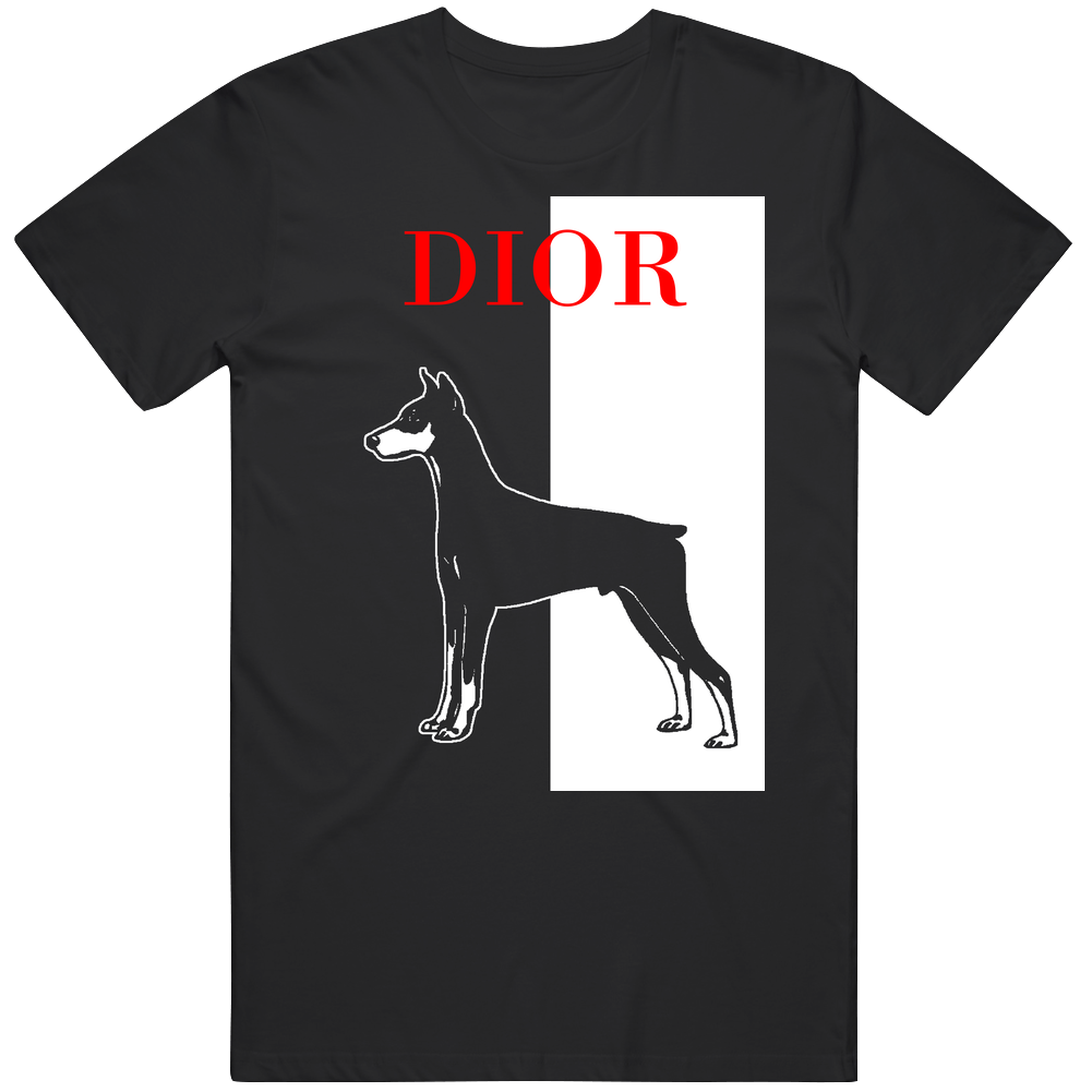 Dior Doberman Scarface Black Best Friend Dog Lover Unisex Soft Cotton Tee T Shirt Dior Doberman Scarface Black Best Friend Dog Lover Unisex Soft Cotton Tee T Shirt