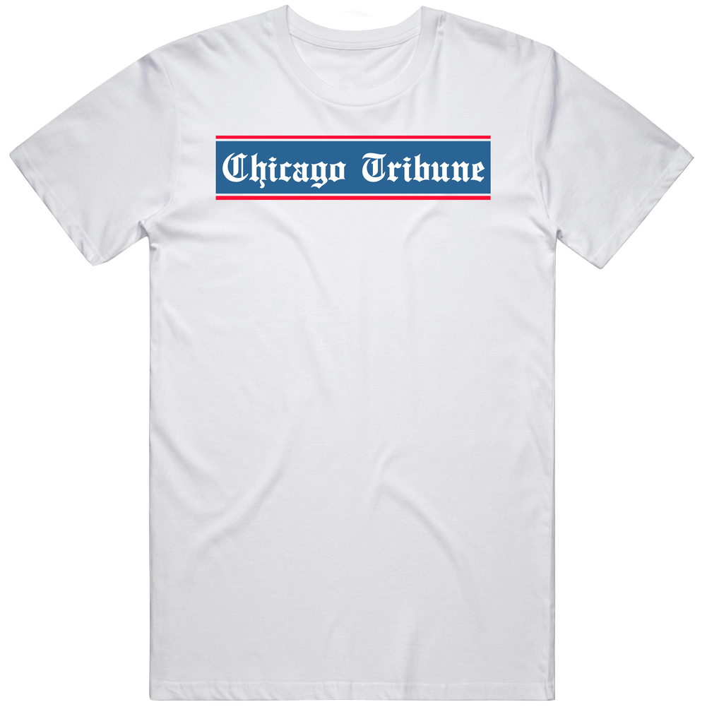 Chicago Tribune Newspaper Retro 90s Logo Unisex Soft Cotton Tee T Shirt