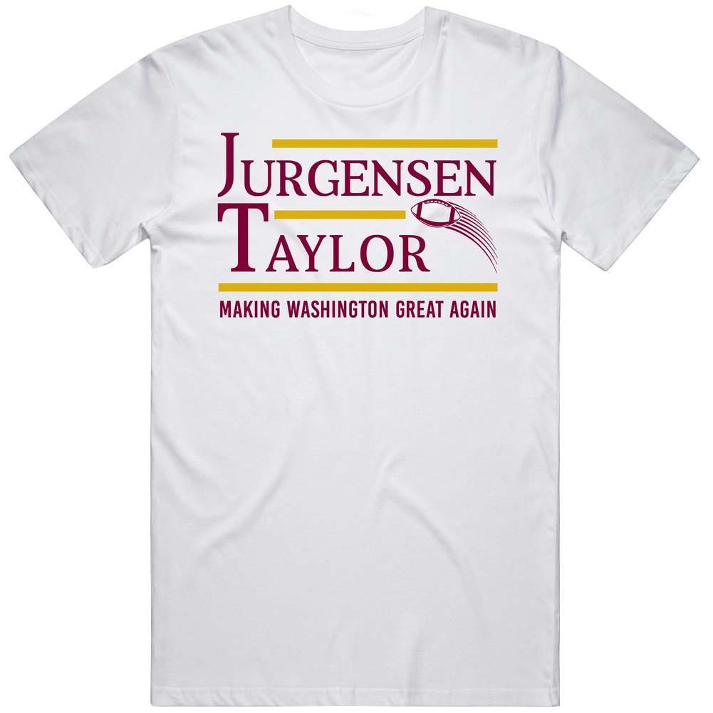 Sonny Jurgensen Charley Taylor For President Washington Football Duo Unisex Soft Cotton Tee T Shirt Sonny Jurgensen Charley Taylor For President Washington Football Duo Unisex Soft Cotton Tee T Shirt