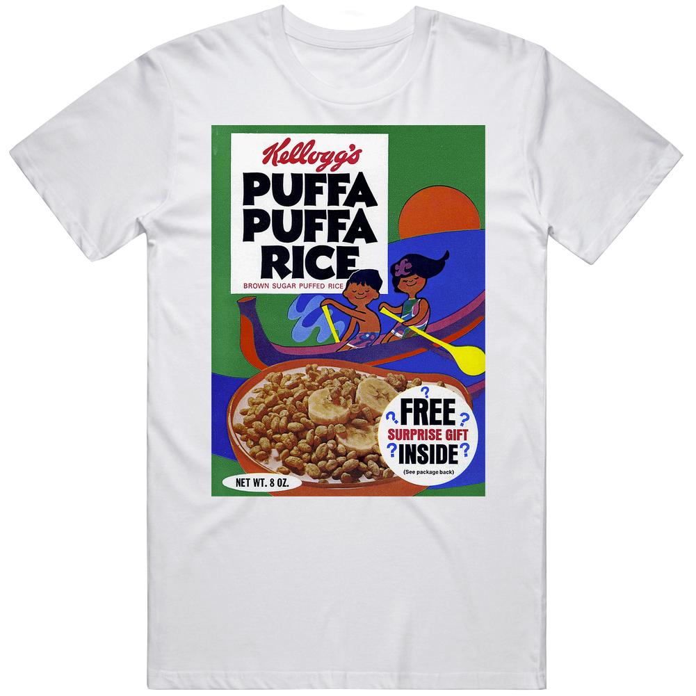 Puffa Puffa Rice Box Greatest Cereal Of All Time Breakfast Fan Foodie Unisex Soft Cotton Tee T Shirt