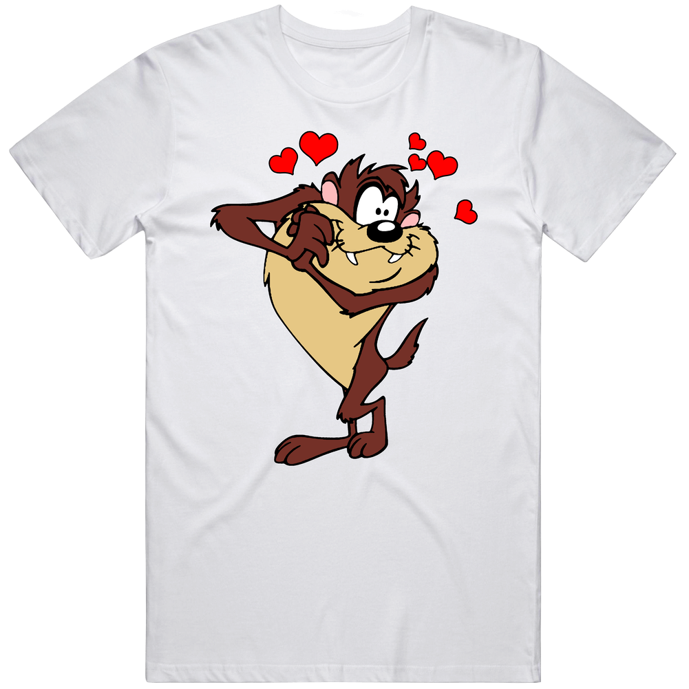 Taz-mania Love Retro 90s Animated Tv Show Fan Unisex Soft Cotton Tee T Shirt Taz-mania Love Retro 90s Animated Tv Show Fan Unisex Soft Cotton Tee T Shirt