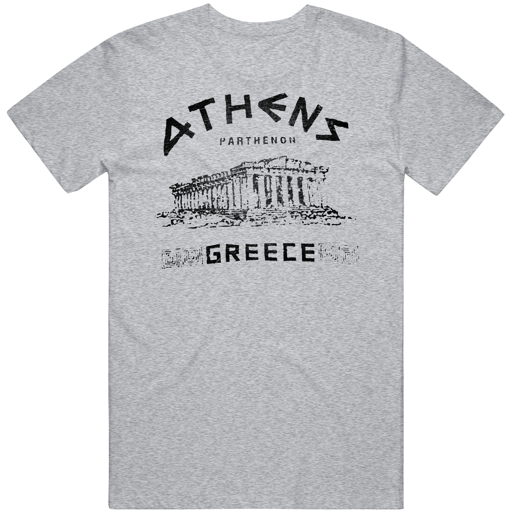 Athens Greece Parthenon Retro Look Unisex Soft Cotton Tee T Shirt Athens Greece Parthenon Retro Look Unisex Soft Cotton Tee T Shirt