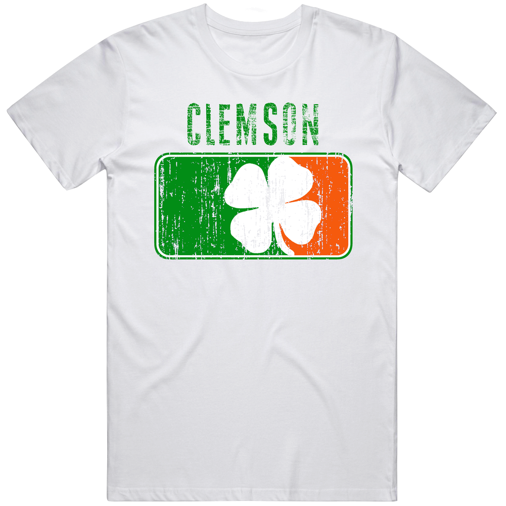 Clemson Distressed St Patricks Day Last Name Unisex Soft Cotton Tee T Shirt Clemson Distressed St Patricks Day Last Name Unisex Soft Cotton Tee T Shirt