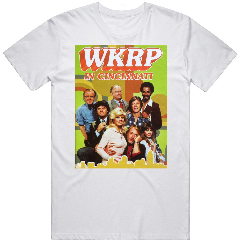 Wkrp In Cincinnatti Popular 70s 80s Tv Show Retro Unisex Soft Cotton Tee T Shirt Wkrp In Cincinnatti Popular 70s 80s Tv Show Retro Unisex Soft Cotton Tee T Shirt