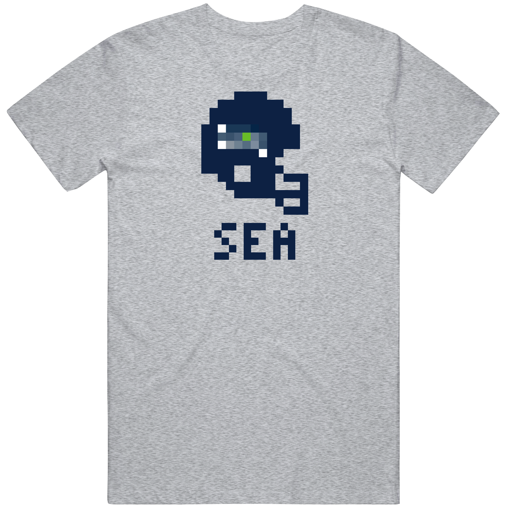 Seattle Sea Football Nfl Team Pixelated 8 Bit Logo Fan Unisex Soft Cotton Tee T Shirt