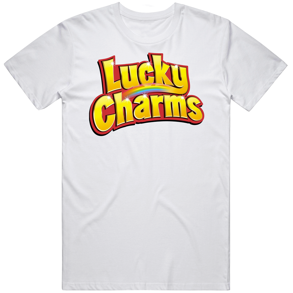 Lucky Charms Logo Greatest Cereal Of All Time Breakfast Fan Foodie Unisex Soft Cotton Tee T Shirt