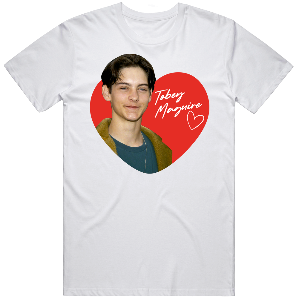 Tobey Maguire 90s Movie Tv Stars Heartthrob Fan Unisex Soft Cotton Tee T Shirt Tobey Maguire 90s Movie Tv Stars Heartthrob Fan Unisex Soft Cotton Tee T Shirt
