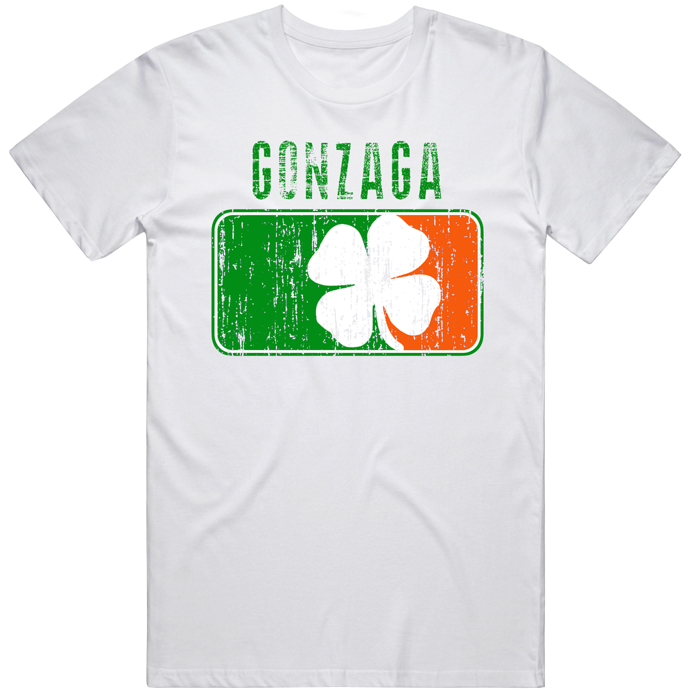Gonzaga Distressed St Patricks Day Last Name Unisex Soft Cotton Tee T Shirt Gonzaga Distressed St Patricks Day Last Name Unisex Soft Cotton Tee T Shirt