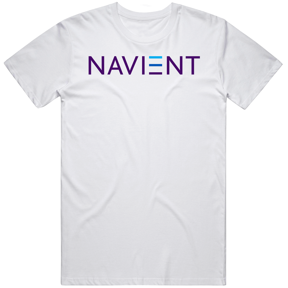 Navient Corporation Nasdaq Company Logo Employee Fan Unisex Soft Cotton Tee T Shirt