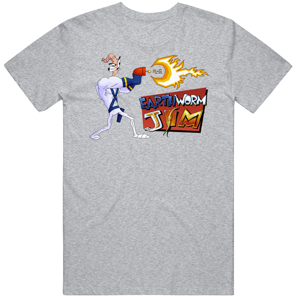 Earthworm Jim 90s Kids Tv Show Cartoon Unisex Soft Cotton Tee T Shirt Earthworm Jim 90s Kids Tv Show Cartoon Unisex Soft Cotton Tee T Shirt