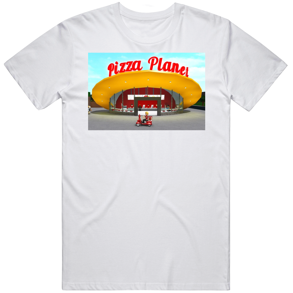 Welcome To Bloxburg Pizza Planet Unisex Soft Cotton Tee T Shirt Welcome To Bloxburg Pizza Planet Unisex Soft Cotton Tee T Shirt