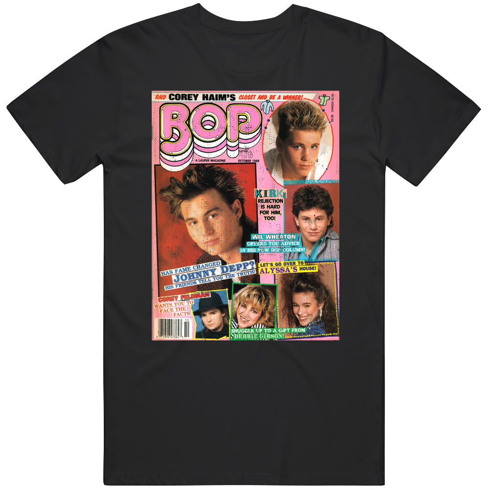 Bop Teen Magazine Cover Vintage October 1988 Issue Unisex Soft Cotton Tee T Shirt