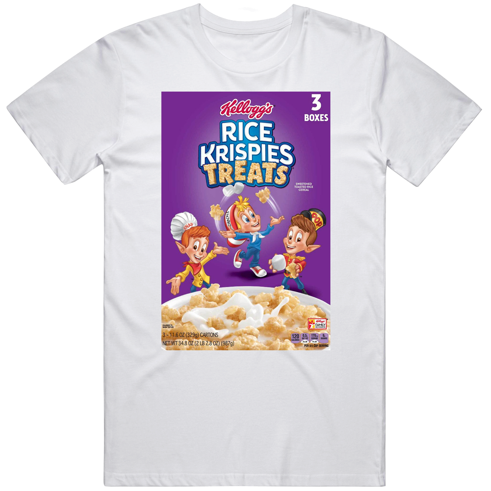 Rice Krispies Treats Cereal Popular Discontinued Food Unisex Soft Cotton Tee T Shirt