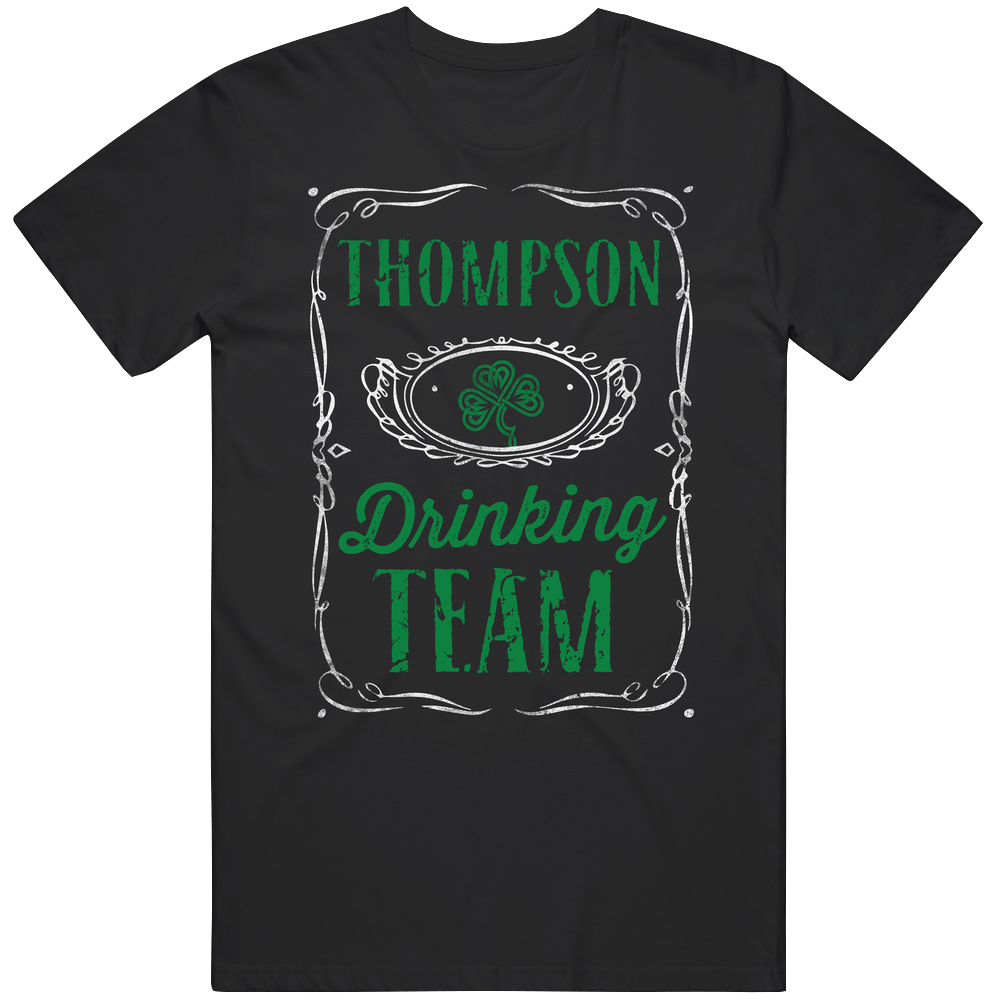 Thompson Drinking Team Beer Irish Name St Patricks Day Unisex Soft Cotton Tee T Shirt