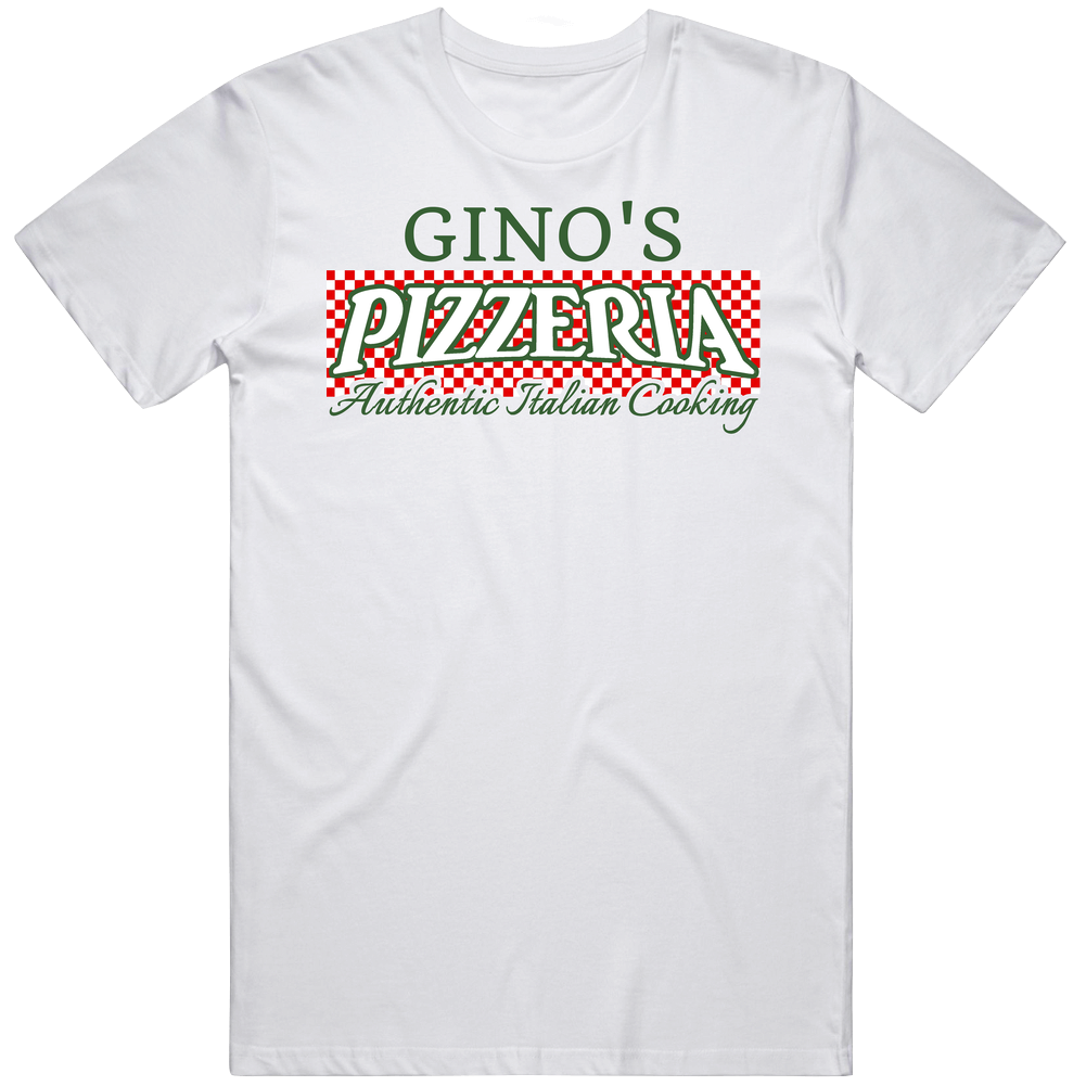 Gino's Pizzeria Personalized Name Italian Theme Unisex Soft Cotton Tee T Shirt Gino's Pizzeria Personalized Name Italian Theme Unisex Soft Cotton Tee T Shirt