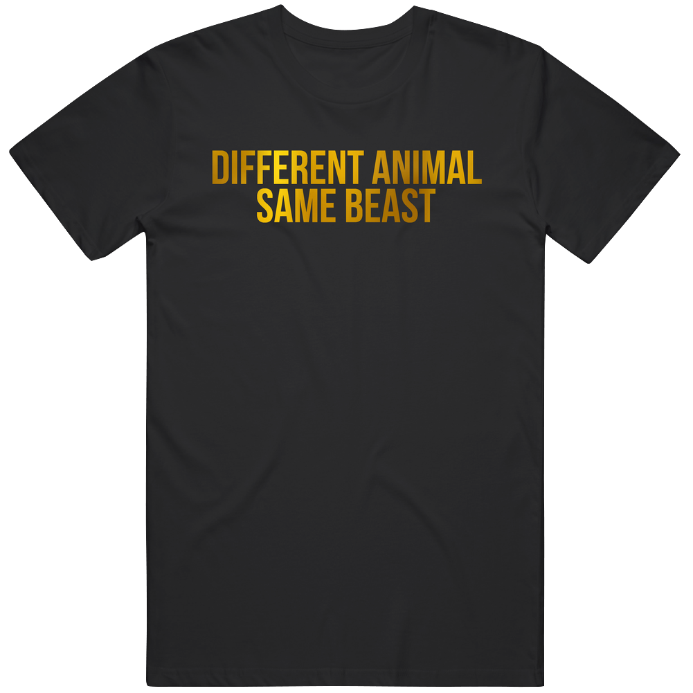 Different Animal Same Beast Gold Kobe Bryant Black Mamba Basketball Legend Fan Unisex Soft Cotton Tee T Shirt