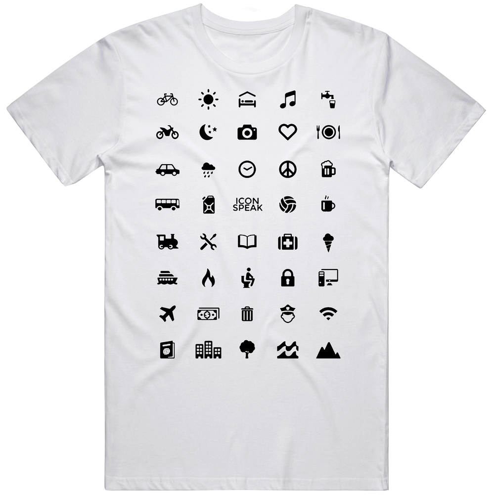 Iconspeak Travel Icon Unisex Soft Cotton Tee T Shirt Iconspeak Travel Icon Unisex Soft Cotton Tee T Shirt
