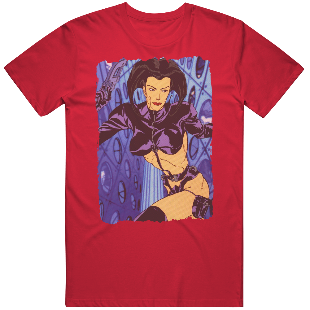 Aeon Flux Halftone Tv Unisex Soft Cotton Tee T Shirt