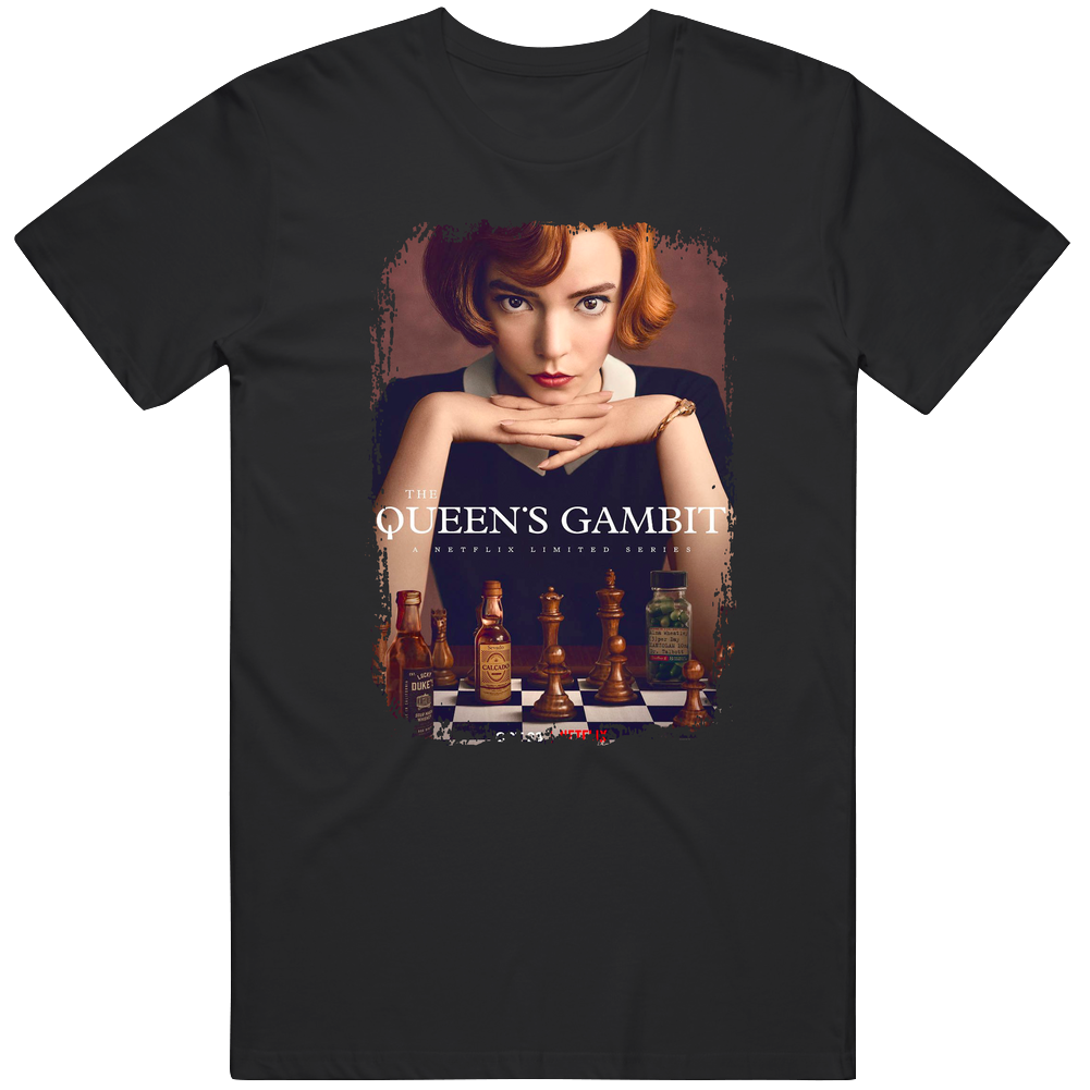 The Queens Gambit Netflix Show Distressed Unisex Soft Cotton Tee T Shirt