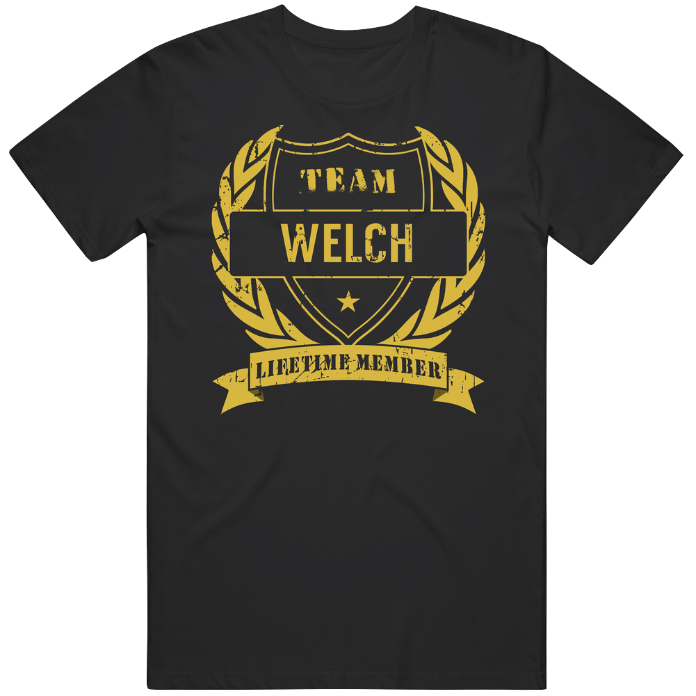 Team Welch Lifetime Member Last Name Surname Unisex Soft Cotton Tee T Shirt