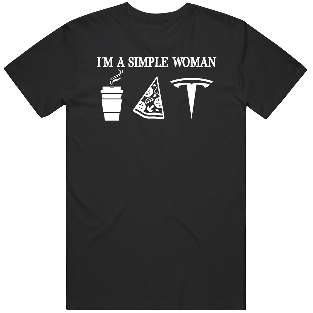 Tesla Simple Woman Coffee Pizza Car Logo Driving Unisex Soft Cotton Tee T Shirt Tesla Simple Woman Coffee Pizza Car Logo Driving Unisex Soft Cotton Tee T Shirt