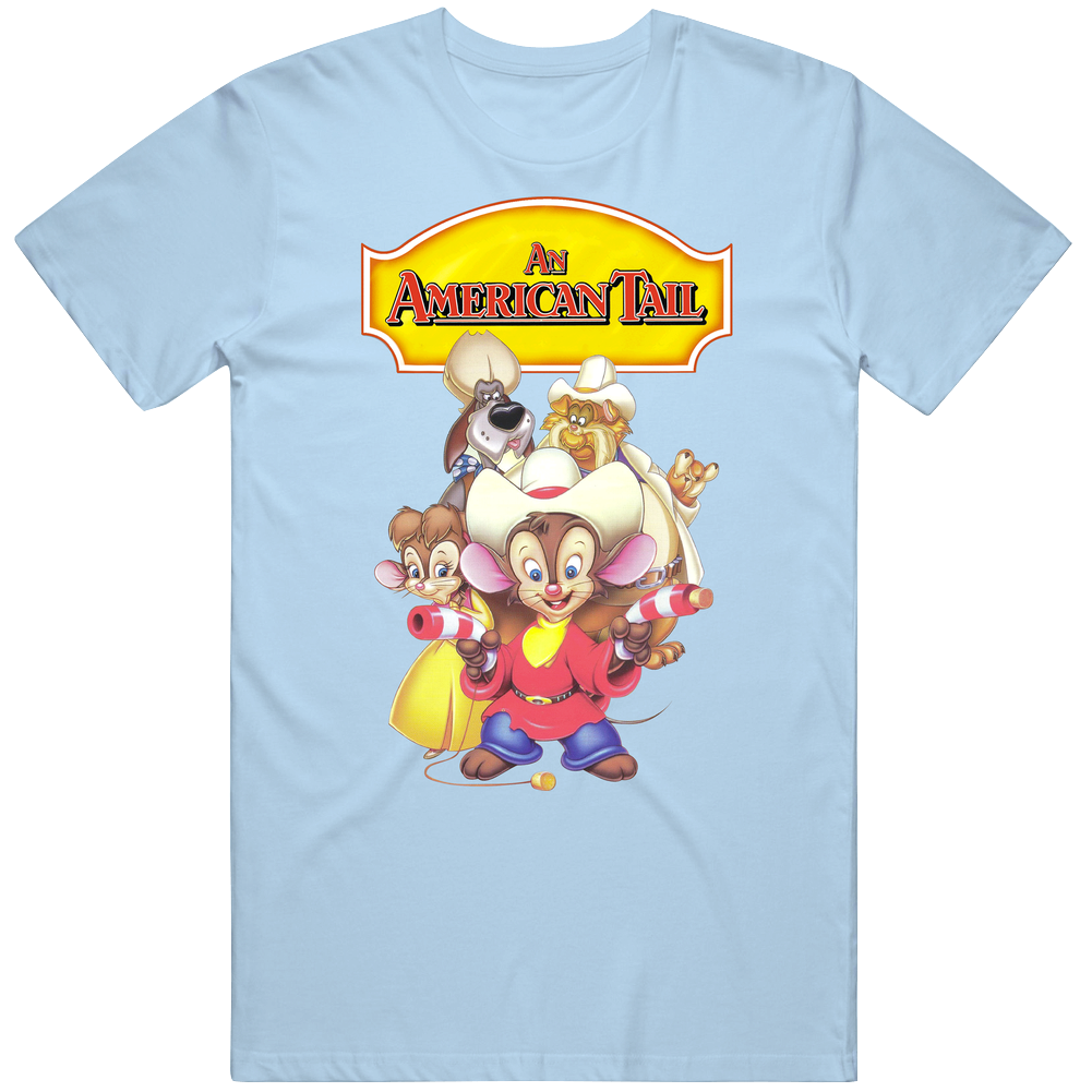 Fievel's American Tail 90s Kids Tv Show Cartoon Unisex Soft Cotton Tee T Shirt